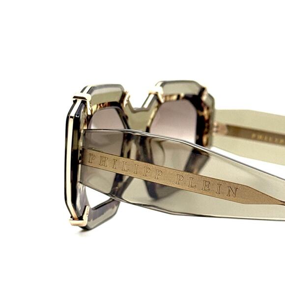 NEW!! PHILIPP PLEIN Sunglasses Plein Supreme Star SPP098V Col.G61G, Authentic - Picture 9 of 13